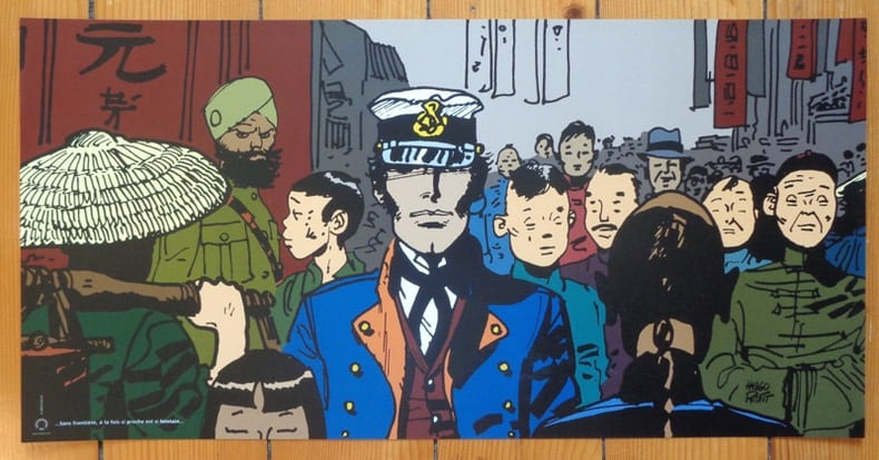 Sans fronti&egrave;res, &agrave; la fois si proche et si lointain - Affiche 25 x 50. . Pratt Hugo: 