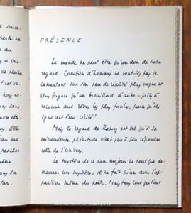 Chant de Pâques. Récit. Précédé de La présence perdue par Gustave Roud.