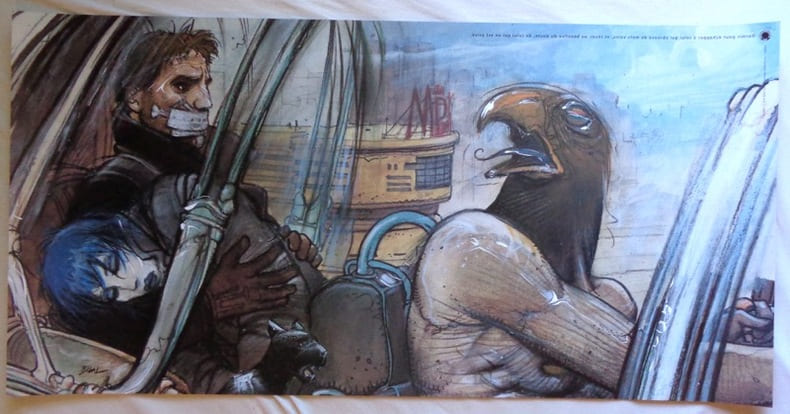 Jill, Horus, Nikopol et Gogol - dormir pour &eacute;chapper (50 x 100). . Bilal Enki: 