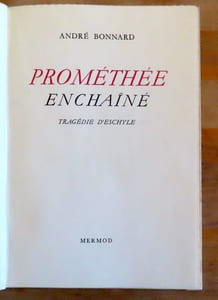 Prométhée enchainé. Tragédie d'Eschyle.