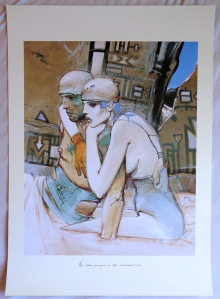 Bleu sang II - Ne m&ecirc;me pas pouvoir &ecirc;tre seulement seuls (50 x 70). . Bilal Enki: 