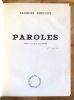 Paroles. . Prévert Jacques: 