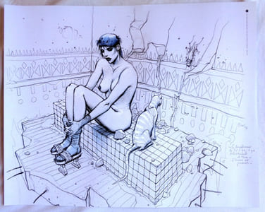 Bleu sang. L'inverse est possible (40 x 50). 