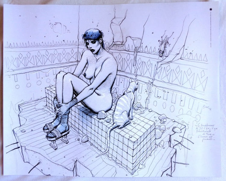Bleu sang. L'inverse est possible (40 x 50). . Bilal Enki: 