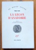 La Leçon d'anatomie. . Roth Philippe: 