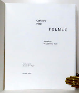 Catherine Pozzi, Poèmes.