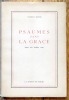 Psaumes sans la grâce (prix des poètes 1944). . Bertin Charles: 