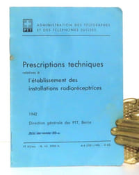 Prescriptions techniques relatives à l'établissement des installations radioréceptrices. 