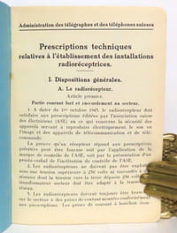Prescriptions techniques relatives à l'établissement des installations radioréceptrices. 
