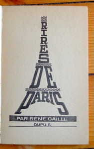 Rires de Paris. On rit de bon bec à Paris.