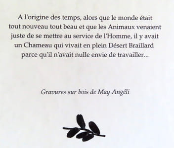 Comment il poussa une bosse au chameau.