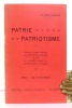 Patrie - Patriotisme. Travail classé premier au concours littéraire de 1910 de la Société suisse des commerçants de Saint-Imier. . Dubois Alcide: 