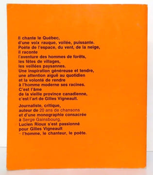 Gilles Vigneault. . Rioux Lucien: 