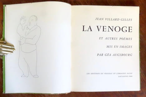 La Venoge et autres poèmes mis en image par Géa Augsbourg. . Villard-Gilles Jean, Augsbourg Géa: