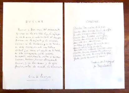 Dans la haute mer de l'air & Mortel amour de la bataille / En la aura mar del aire y Mortal amor de la batalla.