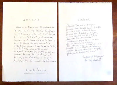 Dans la haute mer de l'air & Mortel amour de la bataille / En la aura mar del aire y Mortal amor de la batalla.