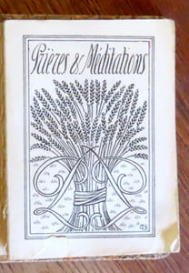 Prières et méditations. Editées par G. Michaut.