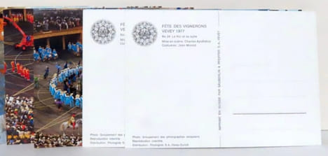 Cortège de la Fête des Vignerons, Vevey 1977 [avec] 11 cartes postales de la Fête. . Deblüe Henri, Monod Jean: 