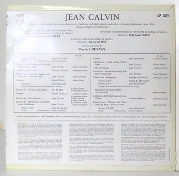 Jean Calvin. Textes et musique du XVIe siècle. Collège de Genève, en hommage à son fondateur. . [Calvin Jean] : 