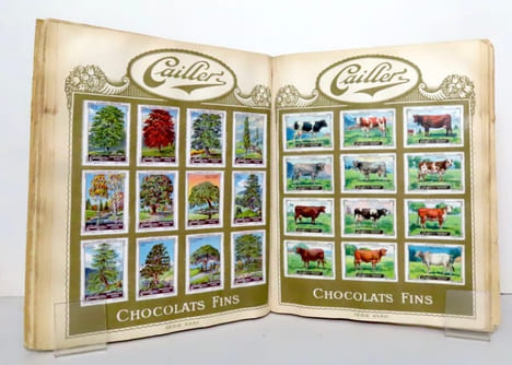 Album timbres. Chocolats Peter, Cailler's, Kohler, Nestlé's.. [NPCK]: 