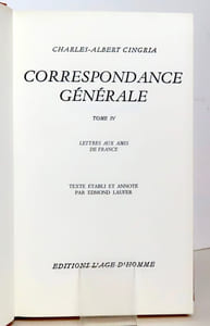 Correspondance générale IV. Lettres aux amis de France.
