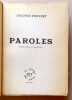 Paroles. . Prévert Jacques: 
