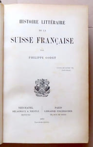 Histoire littéraire de la Suisse française.