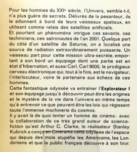 2001 l'odyssée de l'espace.