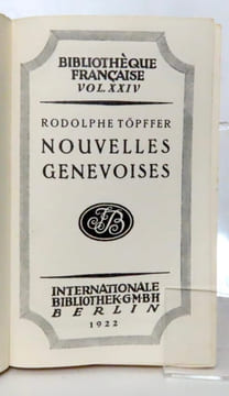 Nouvelles genevoises. . Töpffer Rodolphe: