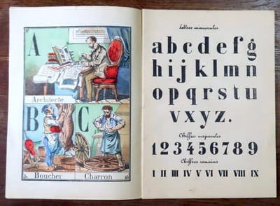 Epinal série rouge- Alphabet des métiers.