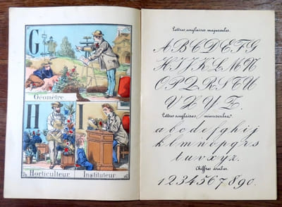Epinal série rouge- Alphabet des métiers.