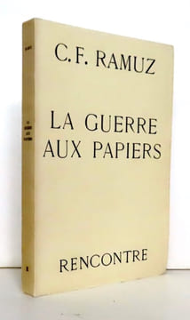 La guerre aux papiers. . Ramuz Charles Ferdinand: