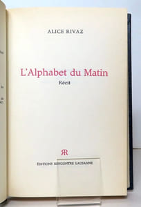 L'alphabet du matin.