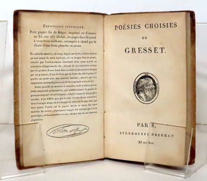 Poésies choisies de Gresset. . Gresset, Rousseau Jean-Jacques, Frédéric II Roi de Prusse: