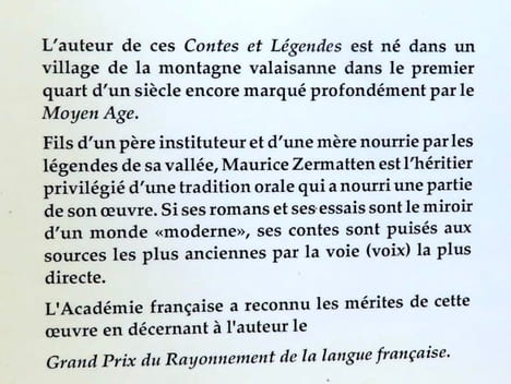 Les fiancés de la neige et autres contes et légendes de la montagne valaisanne. . Zermatten Maurice:
