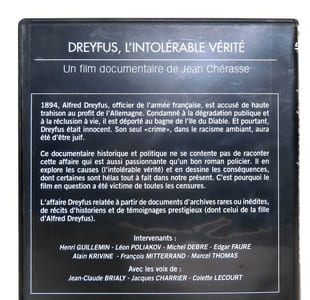 Dreyfus, l'intolérable vérité.