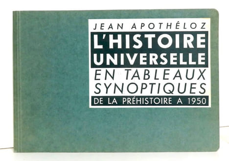 L'histoire universelle en tableaux synoptiques. De la préhistoire à 1950.. Apothéloz Jean: