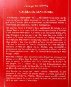 Causeries genevoises.