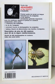 Guide des araignées et des opilions d’Europe. . Jones Dick: 