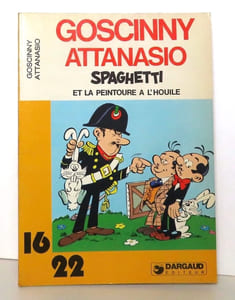Spaghetti et la peintoure à l'houile.