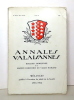 Annales valaisannes. Bulletin trimestriel de la Société d'Histoire du Valais romand. Mélanges publiés à l'occasion du jubilé de la Société ...