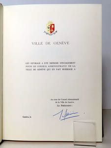 Genève vue par ses hôtes - Genève ou La mission pacificatrice d'une cité libre, suivis de textes anglais, italiens et français de divers auteurs.