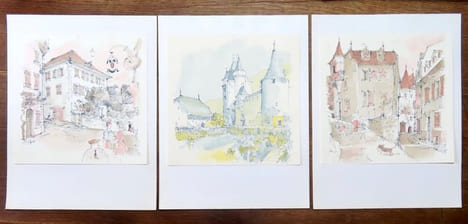 12 bourgs et cités en terre romande. . Perrenoud [Jacques]: