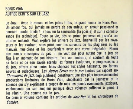 Vian - Ecrits sur le jazz. Tome 1, Jazz Hot - Combat. . Vian Boris, Rameil Claude: