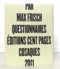 Questionnaires. . Frisch Max: 
