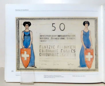 Ferdinand Hodler / Eugène Burnand et les billets de la Banque nationale suisse.