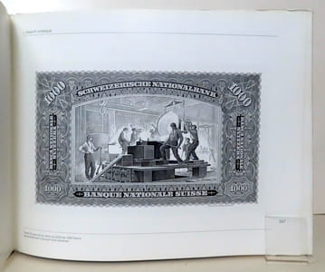 Ferdinand Hodler / Eugène Burnand et les billets de la Banque nationale suisse.