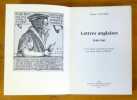 Lettres anglaises 1548-1561. . Calvin Jean: 