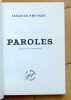 Paroles. . Prévert Jacques: 