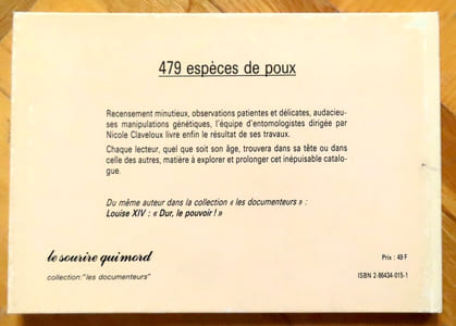 479 espèces de poux.